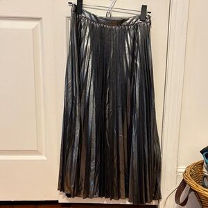 Banana Republic Metallic Gray A-Line Skirt
